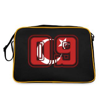 Aydın - Retro Tasche - Schwarz/Gold - Hinten