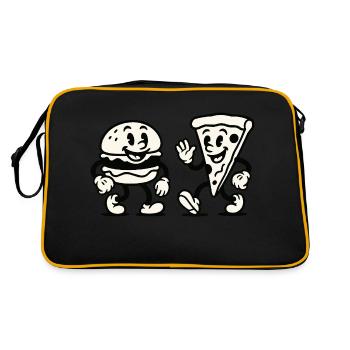 Burger Pizza Comic - Retro Bag - black/gold - Back