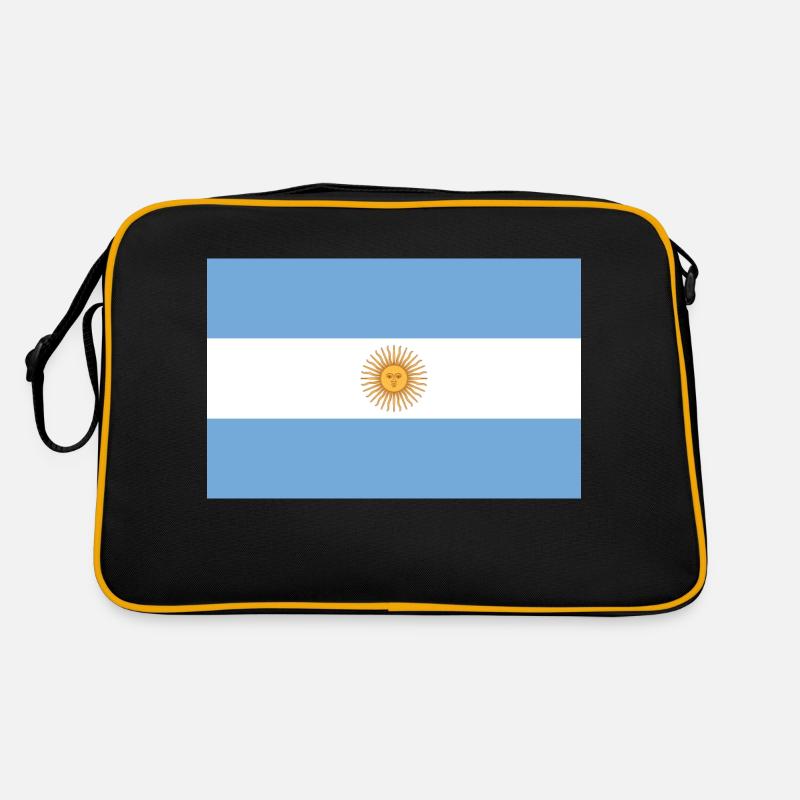 Drapeau Argentine Argentine - Sac Retro - noir/or