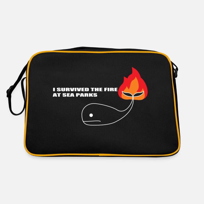 Meeresparks - Retro Tasche - Schwarz/Gold