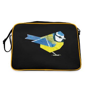 Blue Tit - Retro Bag - black/gold - Back