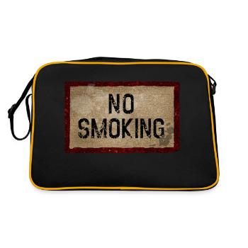 No Smoking - Retro Tasche - Schwarz/Gold - Hinten