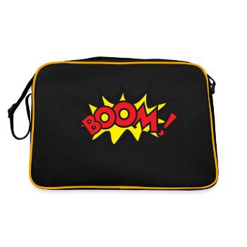 Boom! - Retro Tasche - Schwarz/Gold - Hinten