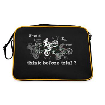 Think before trial? - Retro Bag - black/gold - Back