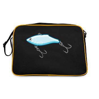 Appâts à pêche avec hameçon pour pêcheurs - Sac Retro - noir/or - Dos