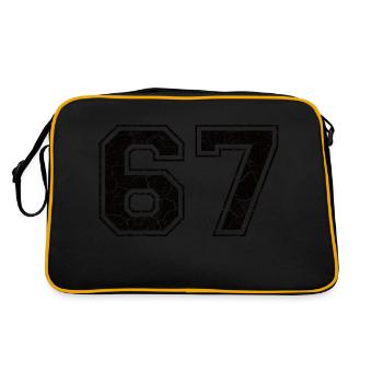Number 67 in the grunge look - Retro Bag - black/gold - Back