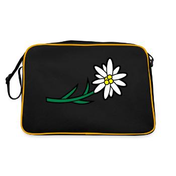 Blumen und Kräuter: Edelweiss - Retro Bag - black/gold - Back