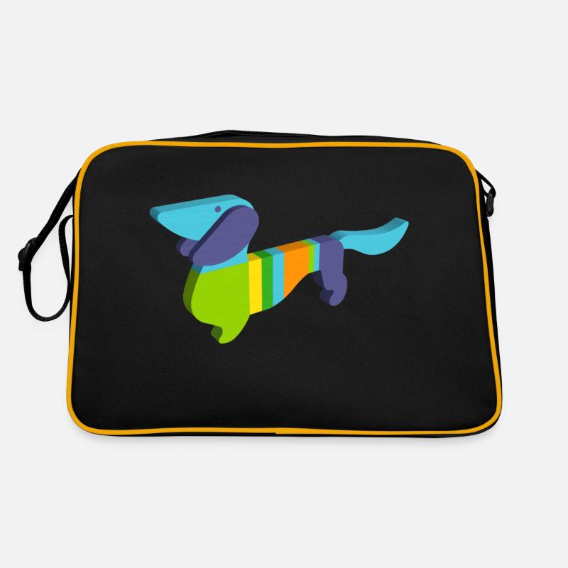 Waldi von München - Retro Tasche - Schwarz/Gold