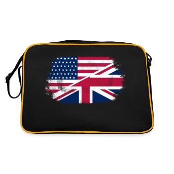 USA - Union Jack Flag - Sac Retro - noir/or - Dos