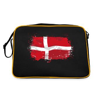 Denmark Flag - Retro Tasche - Schwarz/Gold - Hinten