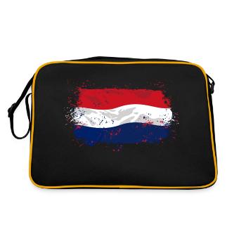 Holland Flag - Retro Tasche - Schwarz/Gold - Hinten