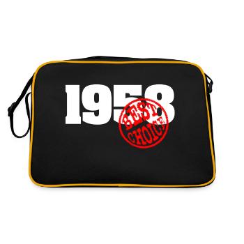 1958 / Geburtstag 1958 / 1958 best choice - Retro Tasche - Schwarz/Gold - Hinten