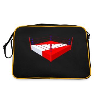 Boxing ring, boxing, boxing - Retro Bag - black/gold - Back