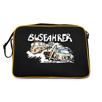 Busfahrer - Retro Tasche - Schwarz/Gold - Hinten
