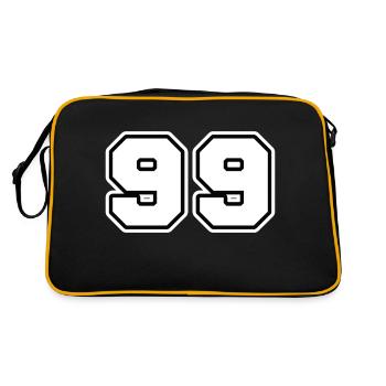 NUMÉRO 99 - Sac Retro - noir/or - Dos