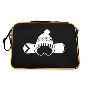Snowboard Snowboarder - Sac Retro - noir/or - Dos