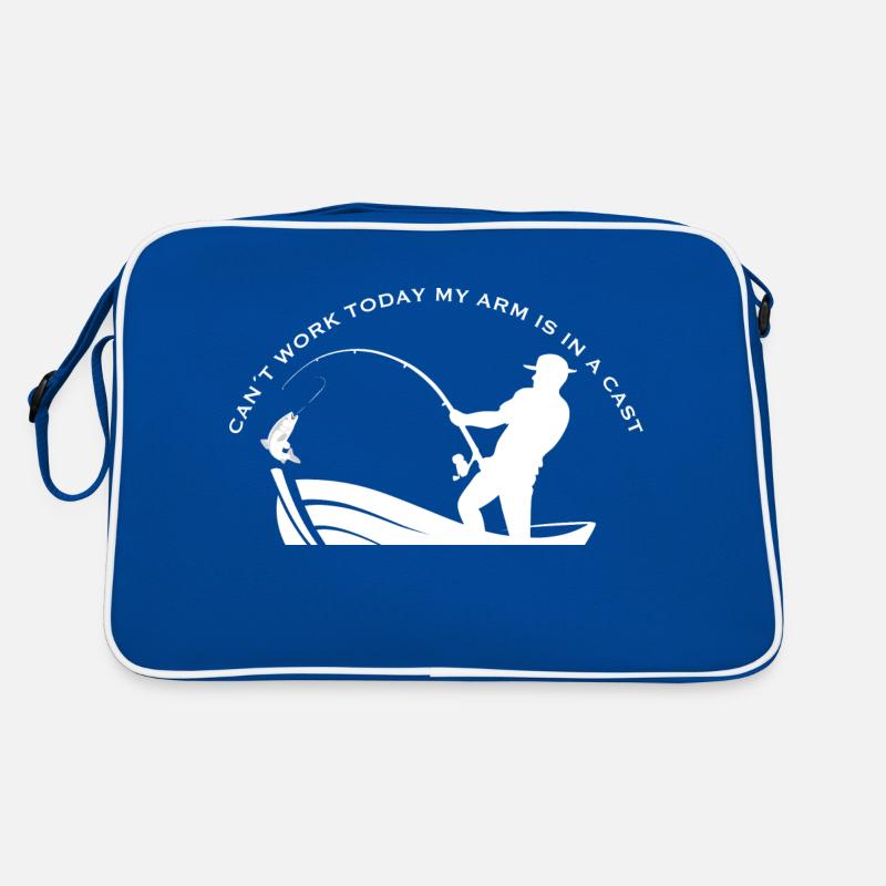 CAN´T WORK TODAY MY ARM IS IN A CAST - Angler Tee Retro Tasche