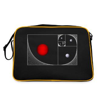 Fibonacci Snail - Retro Bag - black/gold - Back
