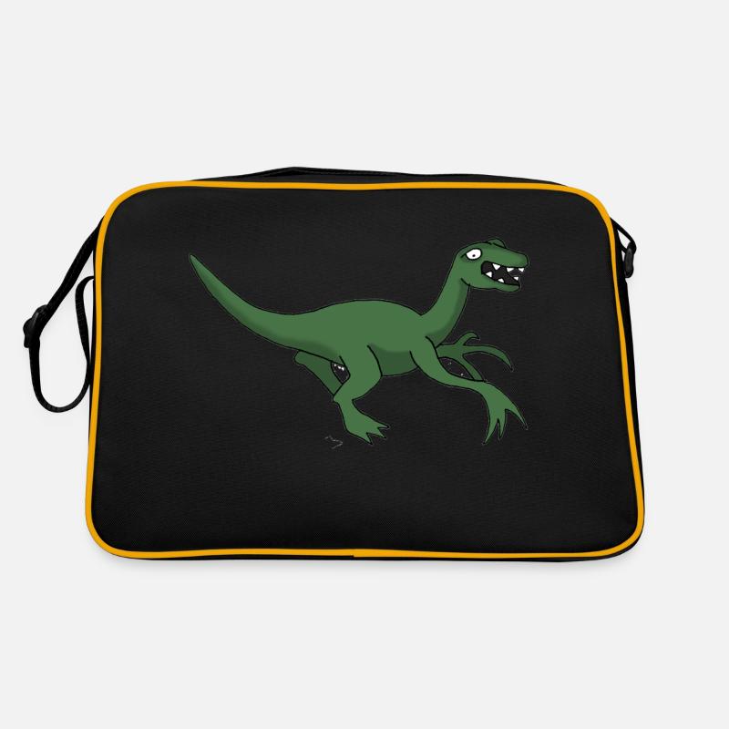 Dino 22 - Retro Tasche - Schwarz/Gold