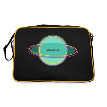 space - Retro Tasche - Schwarz/Gold - Hinten