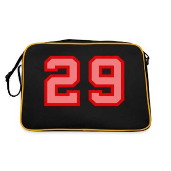 Cool Retro Retrostyle Numéro de maillot numéro de dos - Sac Retro - noir/or - Dos