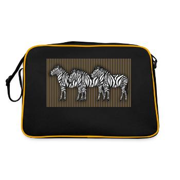 Zèbres - Sac Retro - noir/or - Dos