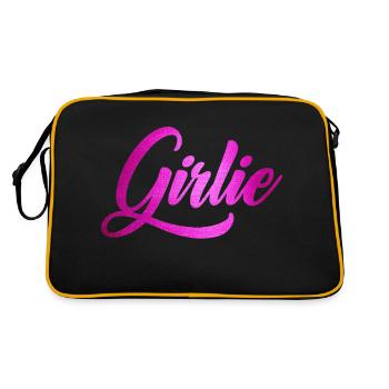 Girlie - Retro Tasche - Schwarz/Gold - Hinten