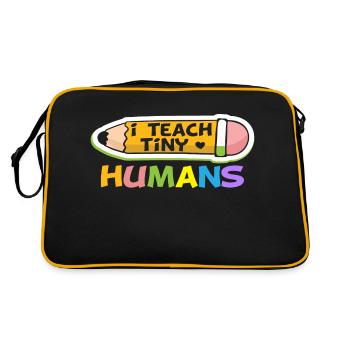 I teach tiny Humans - Retro Bag - black/gold - Back