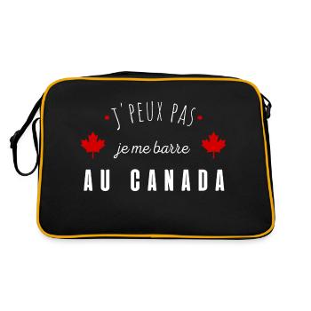 Je peux pas je me barre au canada - Sac Retro - noir/or - Dos
