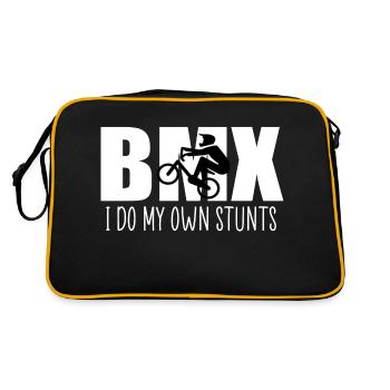 bmx je fais mes propres cascades - Sac Retro - noir/or - Dos