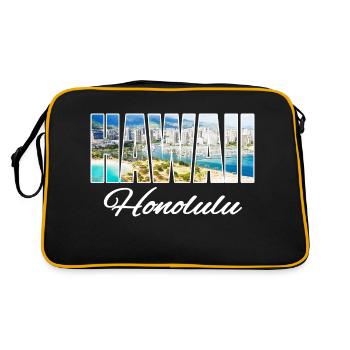 hawaii honolulu - Retro Bag - black/gold - Back
