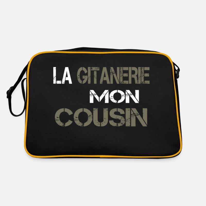 La gitanerie mon cousin - Sac Retro - noir/or