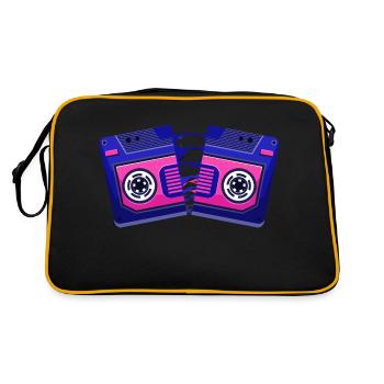 cassette cassée - Sac Retro - noir/or - Dos