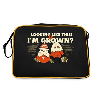 Vorher - Nachher - Retro Tasche - Schwarz/Gold - Hinten
