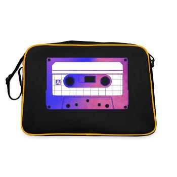 Casette - Retro Tasche - Schwarz/Gold - Hinten