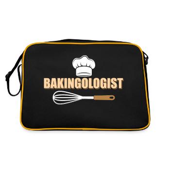 Boulanger biscuit pâtisserie pâtisserie gâteau - Sac Retro - noir/or - Dos