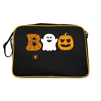 Halloween Boo Saison - Retro Tasche - Schwarz/Gold - Hinten