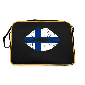 Bouche du drapeau finlandais - Sac Retro - noir/or - Dos