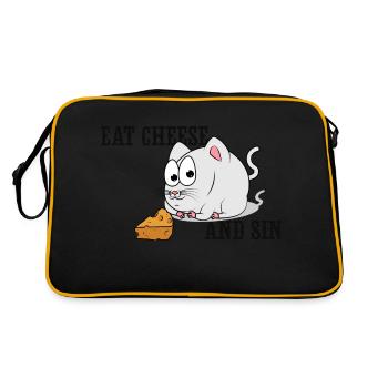 Eat Cheese And Sin - Retro Bag - black/gold - Back