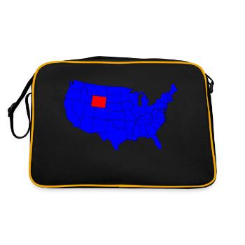 État du Wyoming Emplacement - Sac Retro - noir/or - Dos