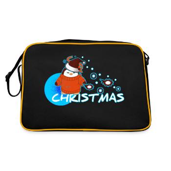 Christmas Penguin - Retro Bag - black/gold - Back