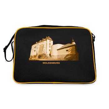 Wolkenburg Limbach-Oberfrohna Castle Saxony - Retro Bag - black/gold - Back