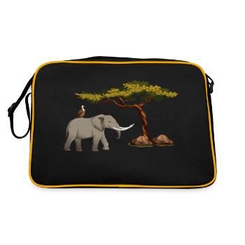 Safari Zoo Animal Safari Zoo - Retro Tasche - Schwarz/Gold - Hinten