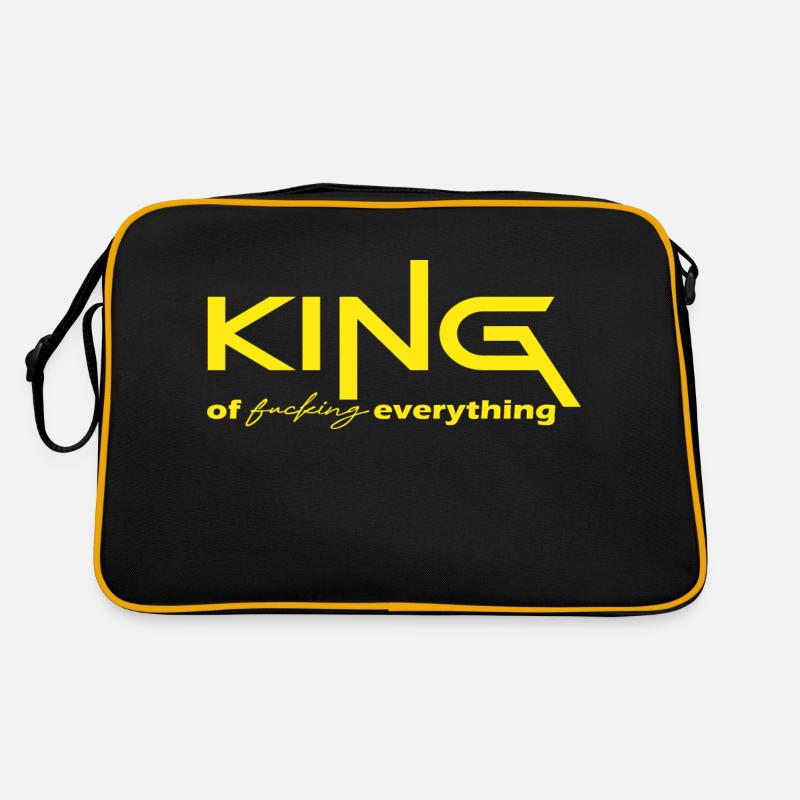 King of everything Geschenk Spruch yellow Retro Tasche