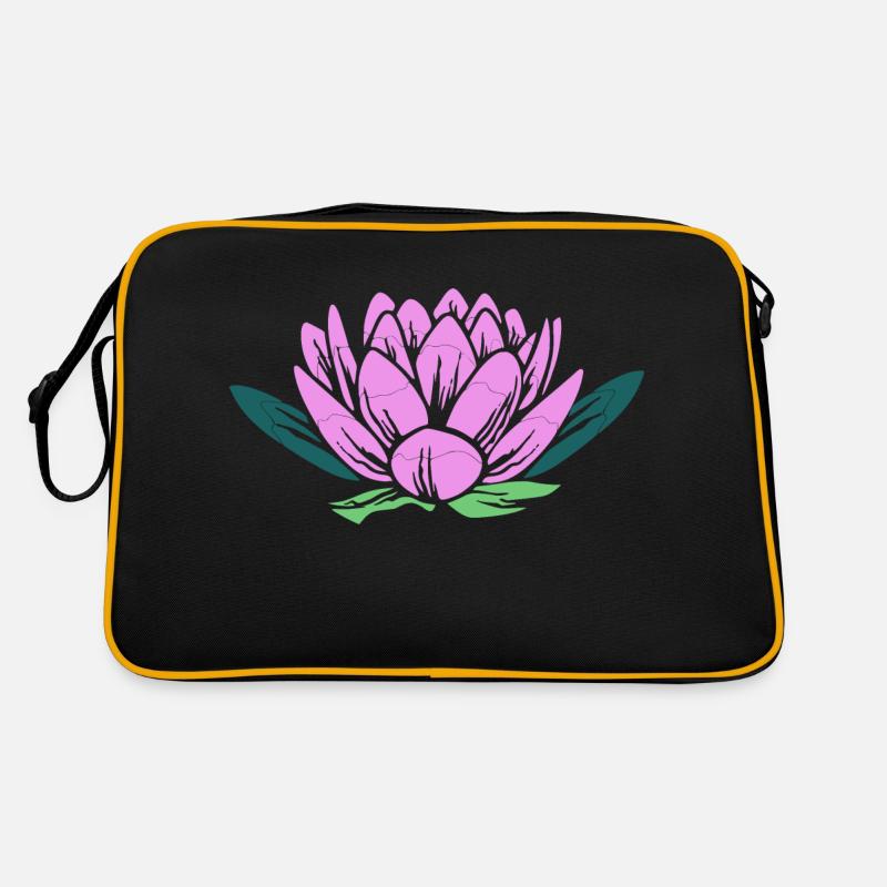 Lotusblume Retro Tasche