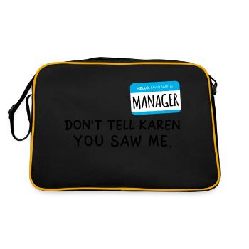 Bonjour Mon nom est Manager Je suis avec Karen Halloween - Sac Retro - noir/or - Dos