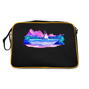 Sailing Sailing Sailing Sailing Sailboat - Retro Bag - black/gold - Back