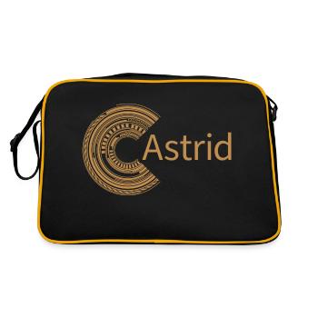 Für Astrid - Retro Tasche - Schwarz/Gold - Hinten