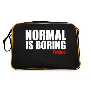 Normal est ennuyeux citation techno - Sac Retro - noir/or - Dos