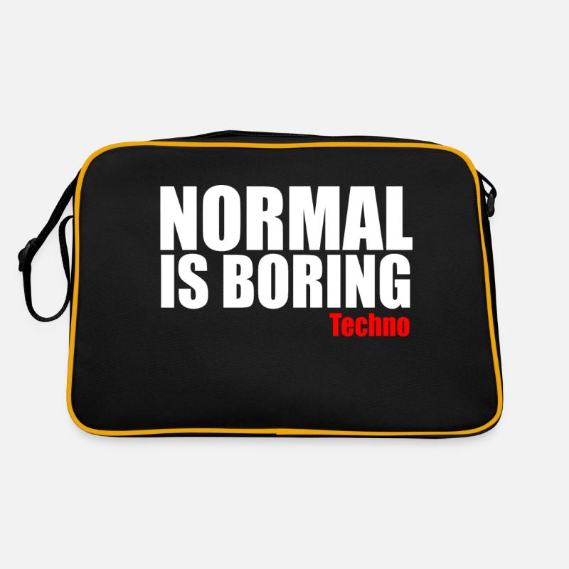 Normal ist langweiliges Techno-Zitat Retro Tasche